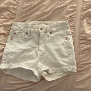 American Eagle Women's White Denim Shorts